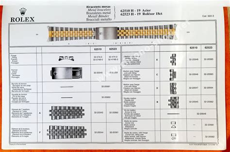 rolex replacement parts catalog.